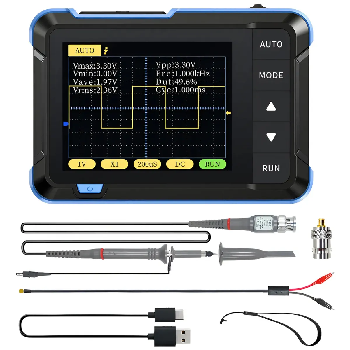 U BUY - Osciloscopio Digital Portátil De 25 Mss Y 200 Khz
