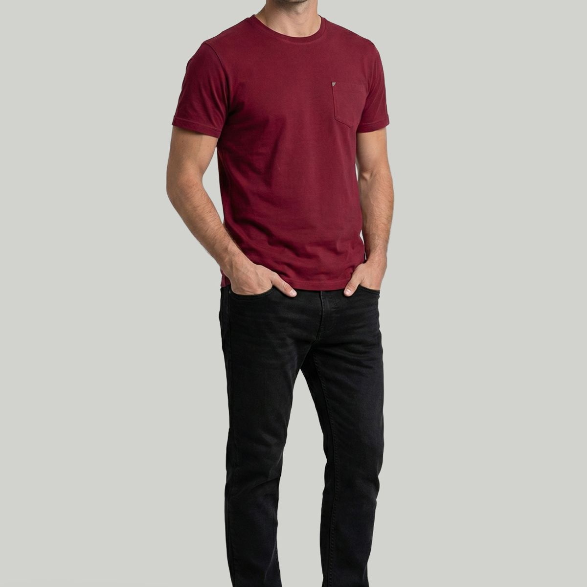 NEW MAN - Polera Dk Red Salamanca New Man