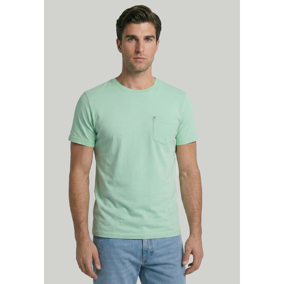NEW MAN - Polera Lt Aqua Salamanca New Man