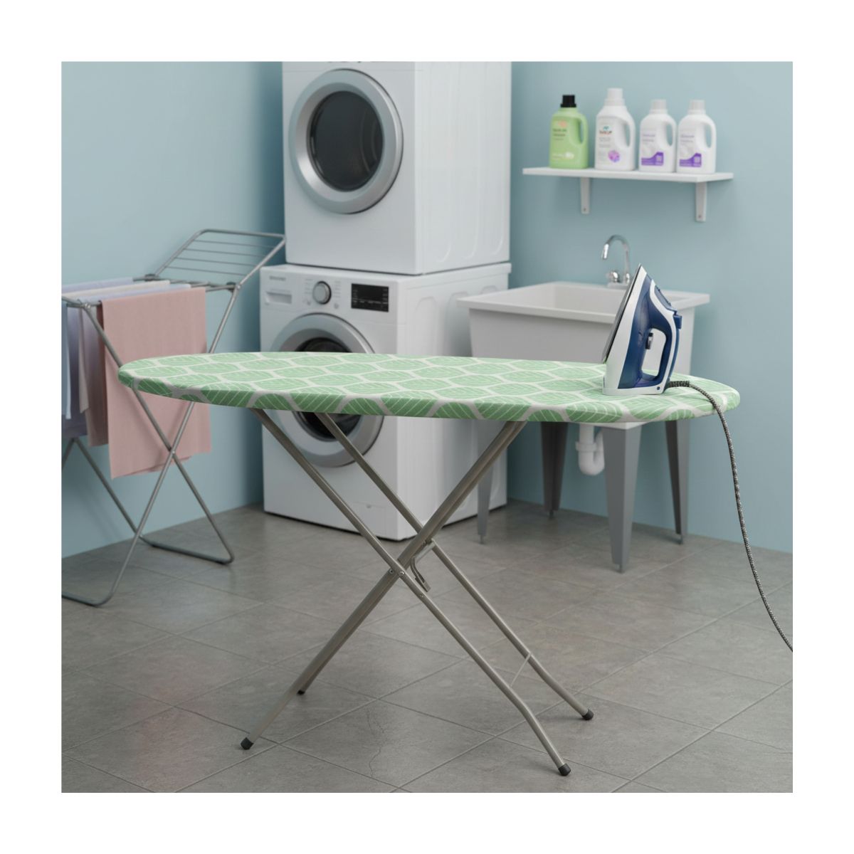 EKOL TACTICA MILITAR - Tabla De Planchar Básica Hojas 106x30 Cm Color Verde