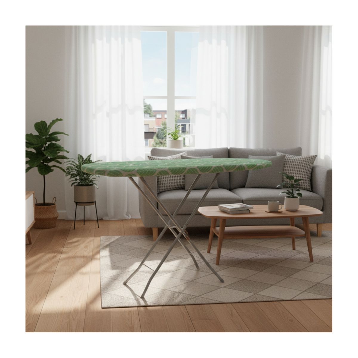 EKOL TACTICA MILITAR - Tabla De Planchar Básica Hojas 106x30 Cm Color Verde