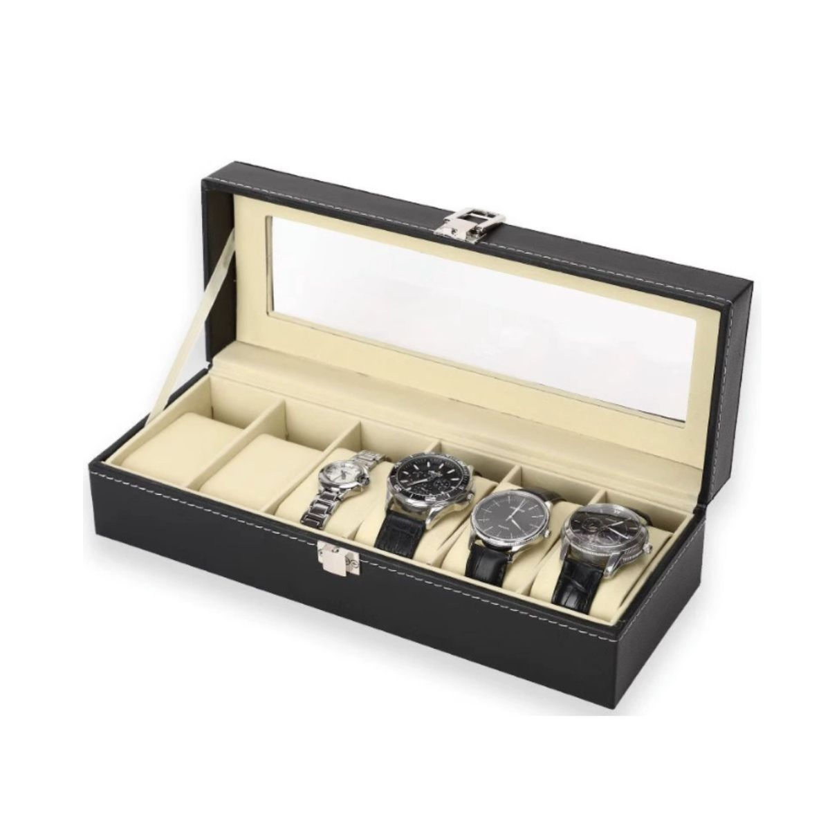 GENERICO - Caja Organizadora Relojes Caja Guardar Reloj Caja 6 Espacios