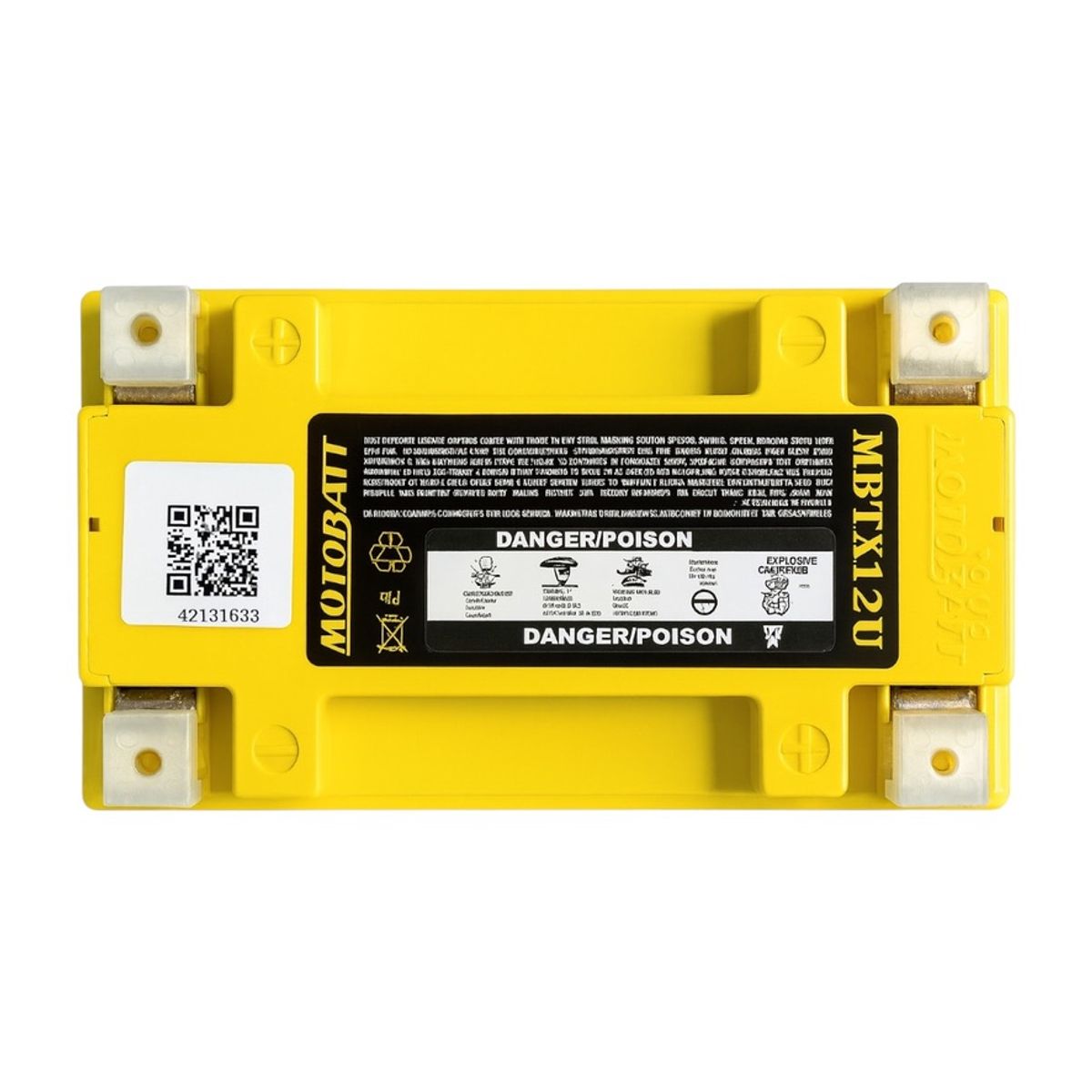 GENERICO - Bateria de Moto Motobatt MBTX12U 12V 14Ah  210 CCA  AGM