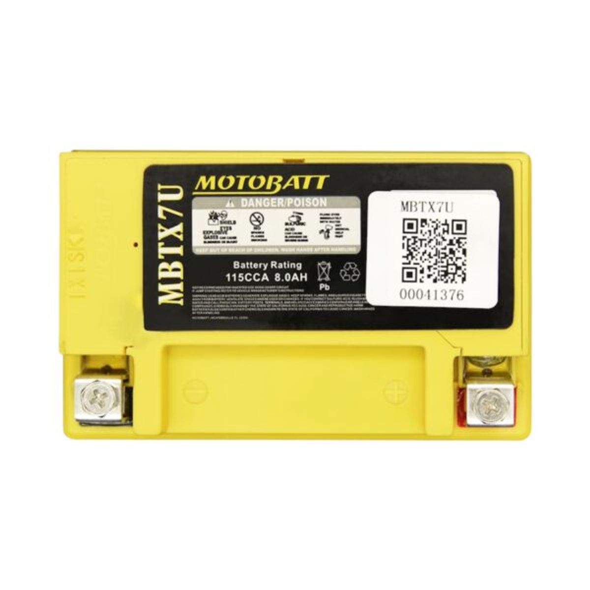 GENERICO - Bateria de Moto Motobatt MBTX7U 8Ah 12V 130 CCA  AGM