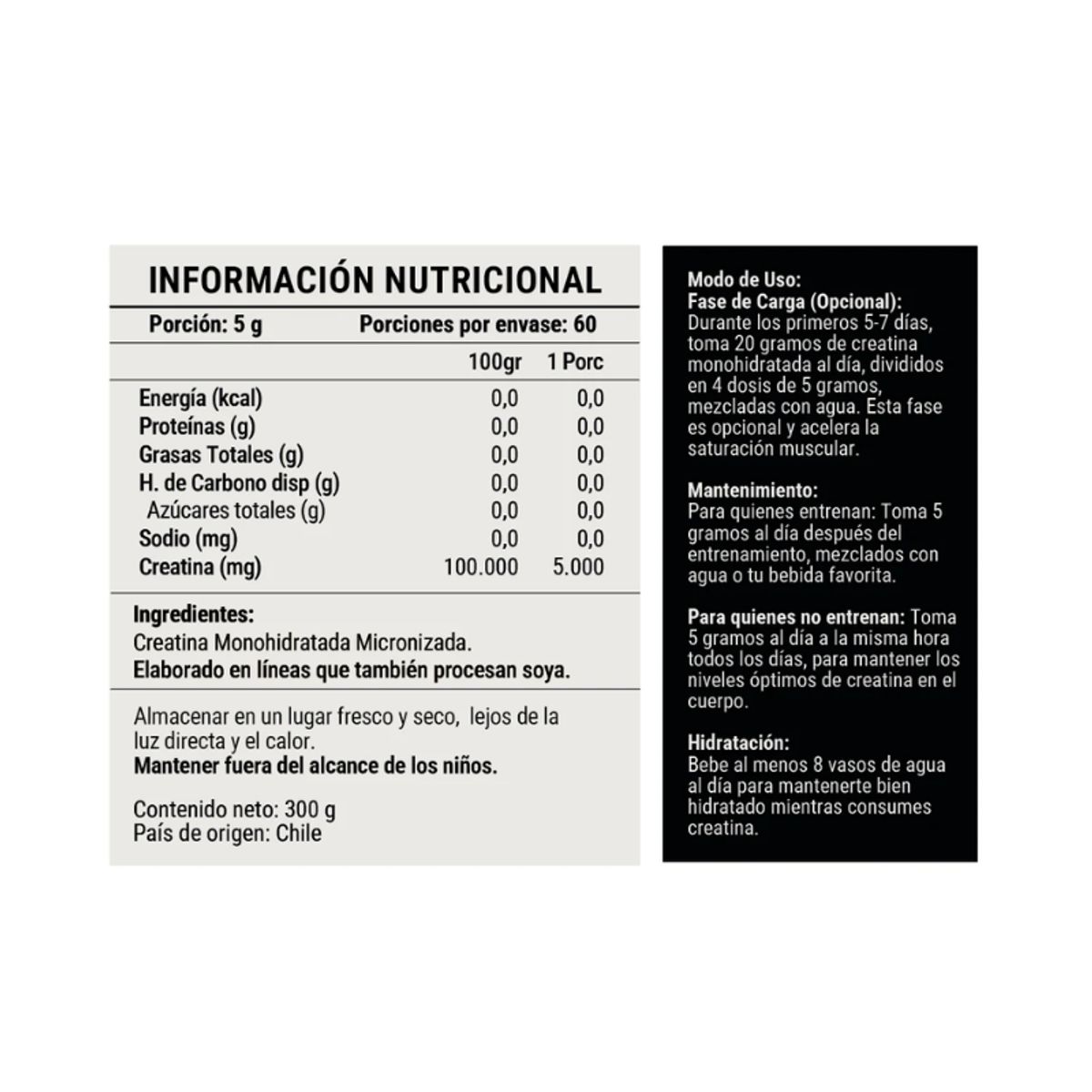 GENERICO - Creatina Monohidratada 300 Grs Mind Nutrition