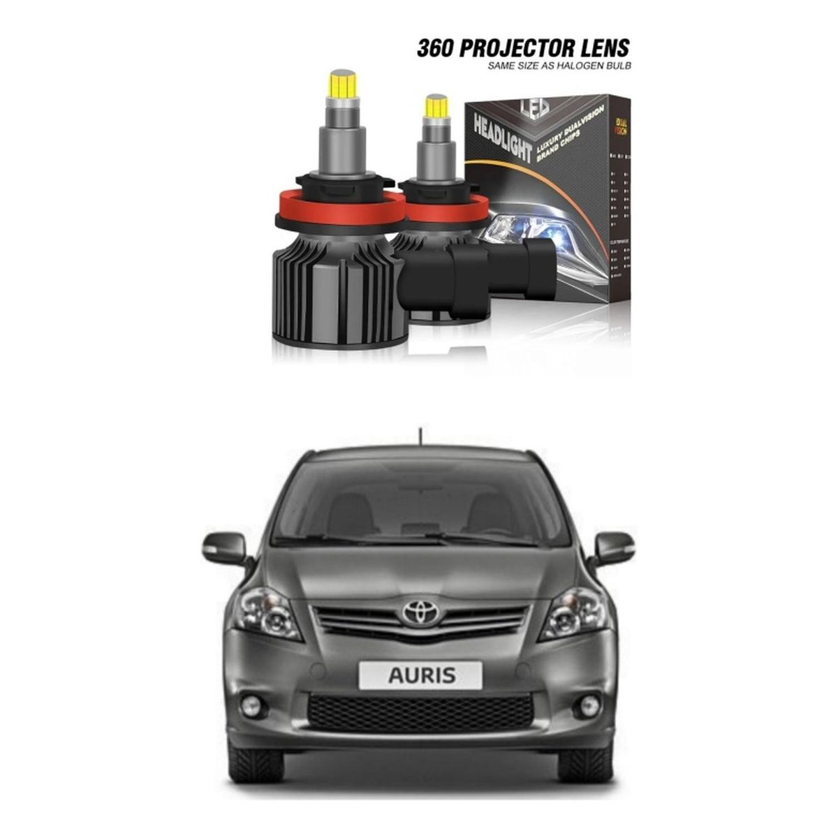 GENERICO - Ampolleta Turbo Led Luz Baja Toyota Auris  50000lm  Canbus