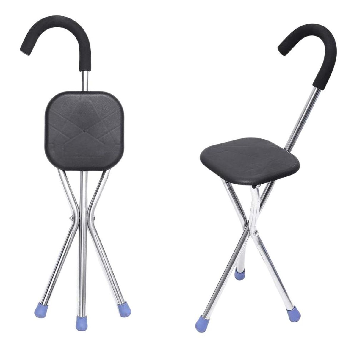 DETODOYMAS - Baston Con Asiento Plegable Ortopédico
