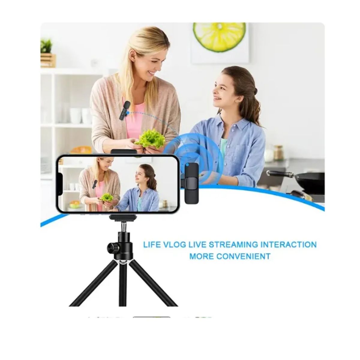 GENERICO - Mini Micrófono Inalambrico Solapa Para Telefono