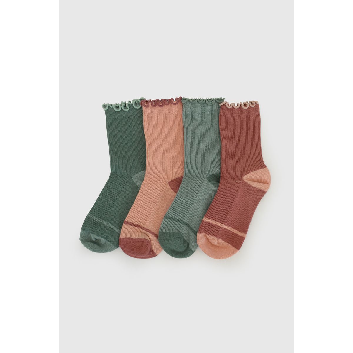 COLLOKY - Calcetin 3/4 Verde Niña 7504