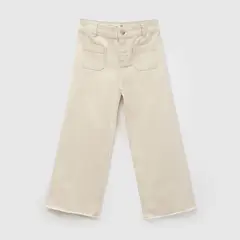 COLLOKY - Pantalón gabardina culotte niña beige 34A a 1213A