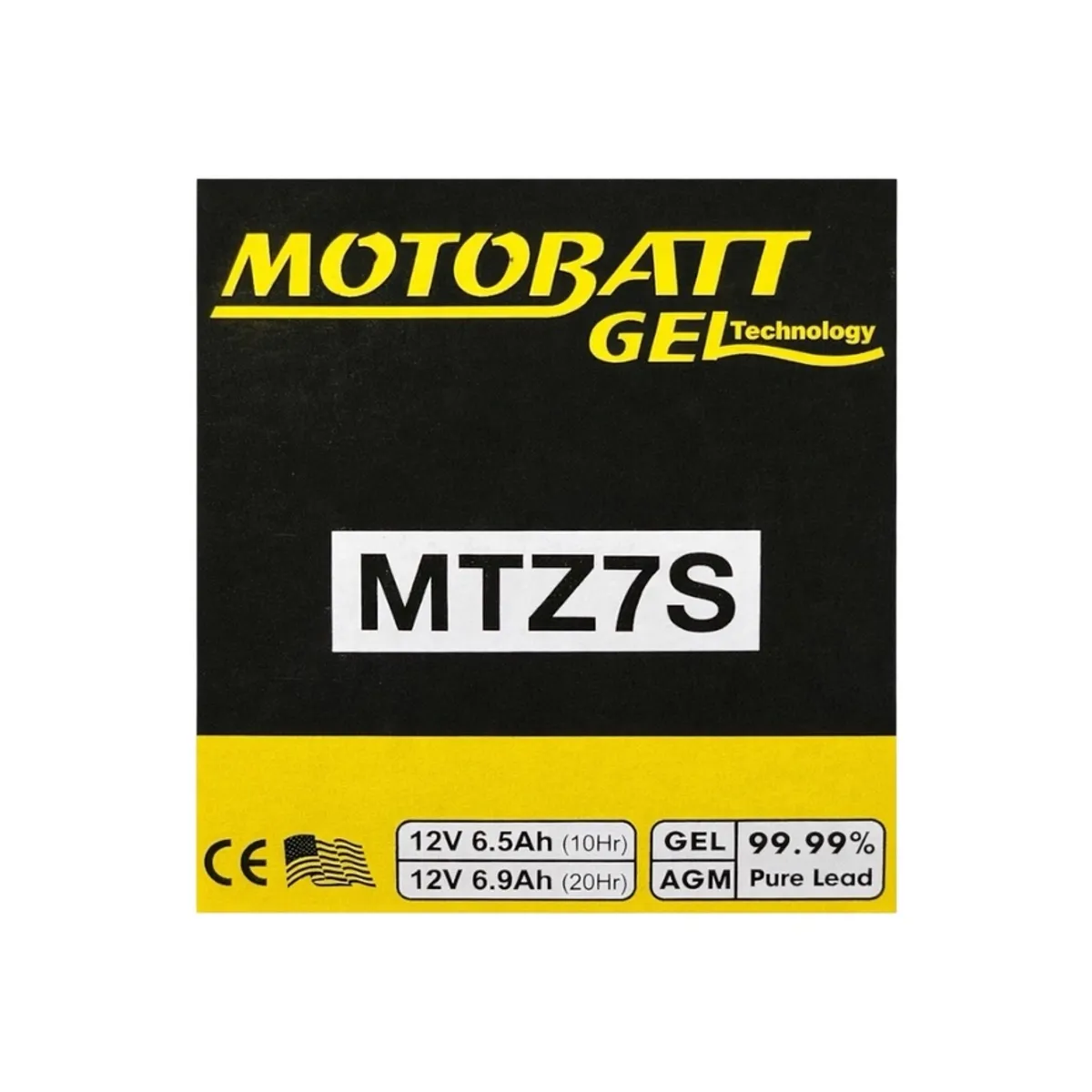 GENERICO - Bateria de Moto Motobatt MTZ7S 12V 6.5Ah 90 CCA