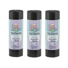 GENERICO - Bolsa de Basura 50*70 Tía Clarita - Pack 3 Rollos de 10 uds
