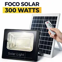 GENERICO - Foco Solar Reflector 300w Con Control Y Panel Color De La Carcasa Negro