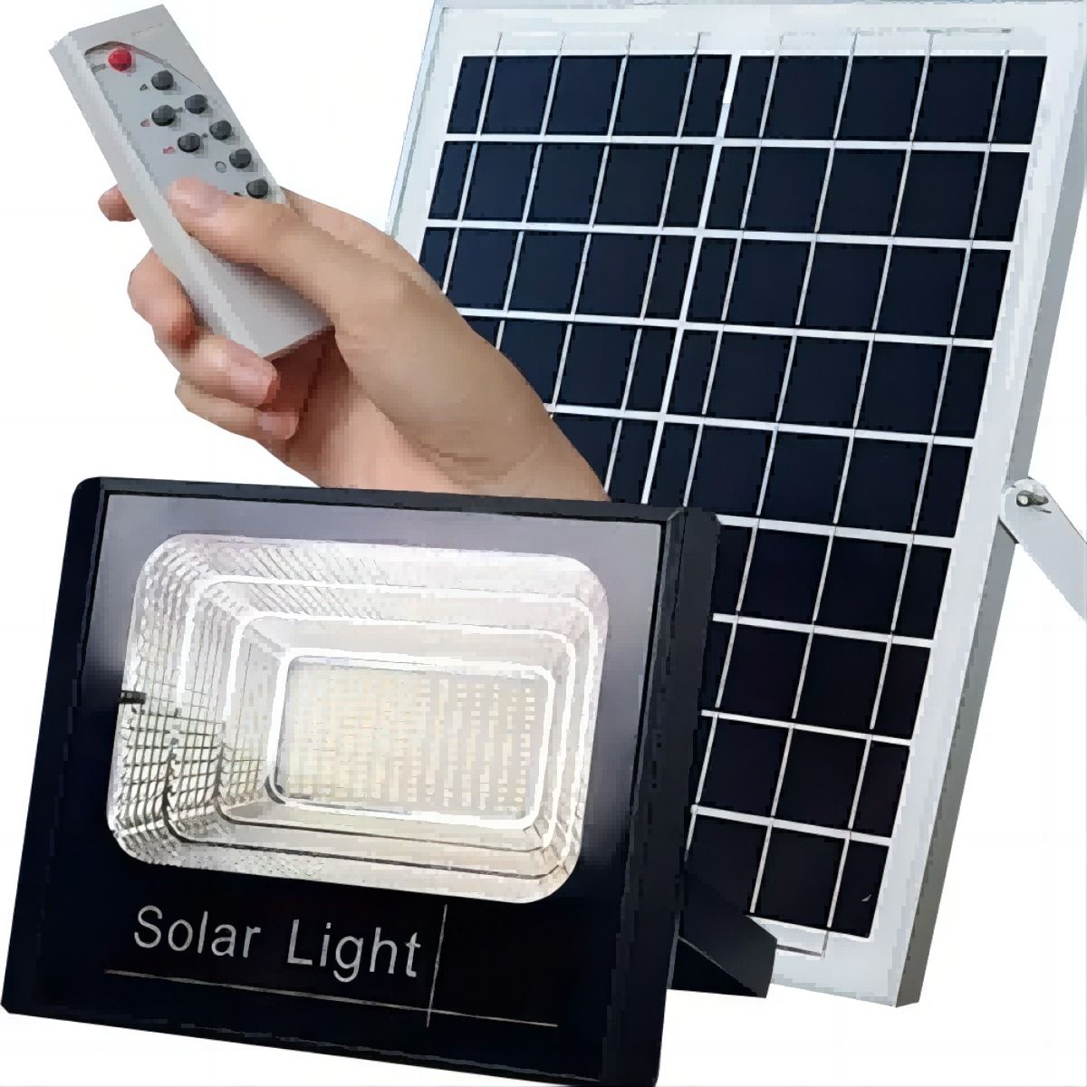 GENERICO - Foco Solar Reflector 300w Con Control Y Panel Color De La Carcasa Negro
