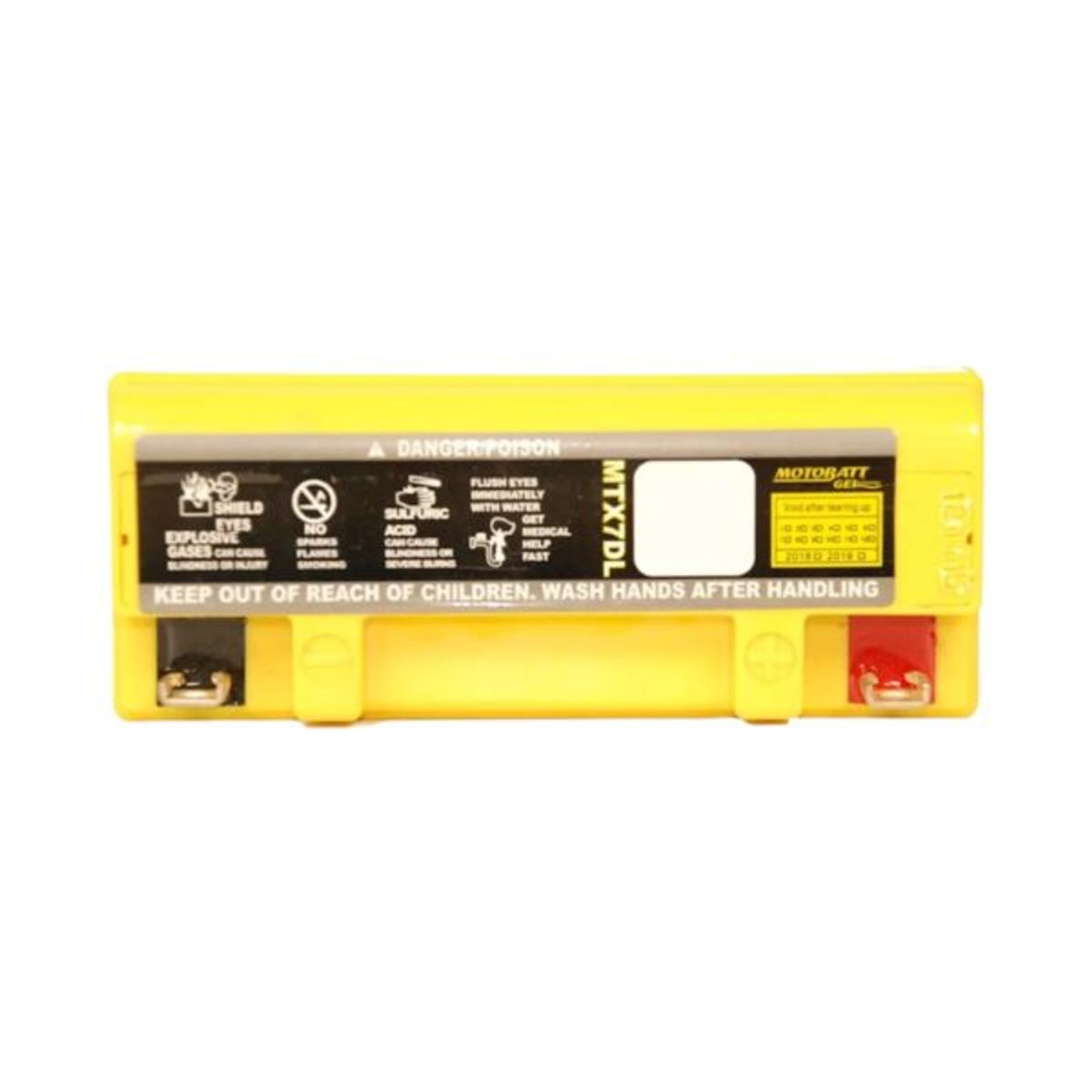 GENERICO - Bateria de Moto Motobatt MTX7DL 7Ah 12V 105 CCA