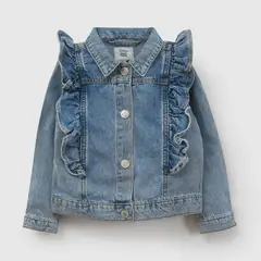 COLLOKY - Chaqueta jeans vuelos niña azul 6/9M a 4/5A
