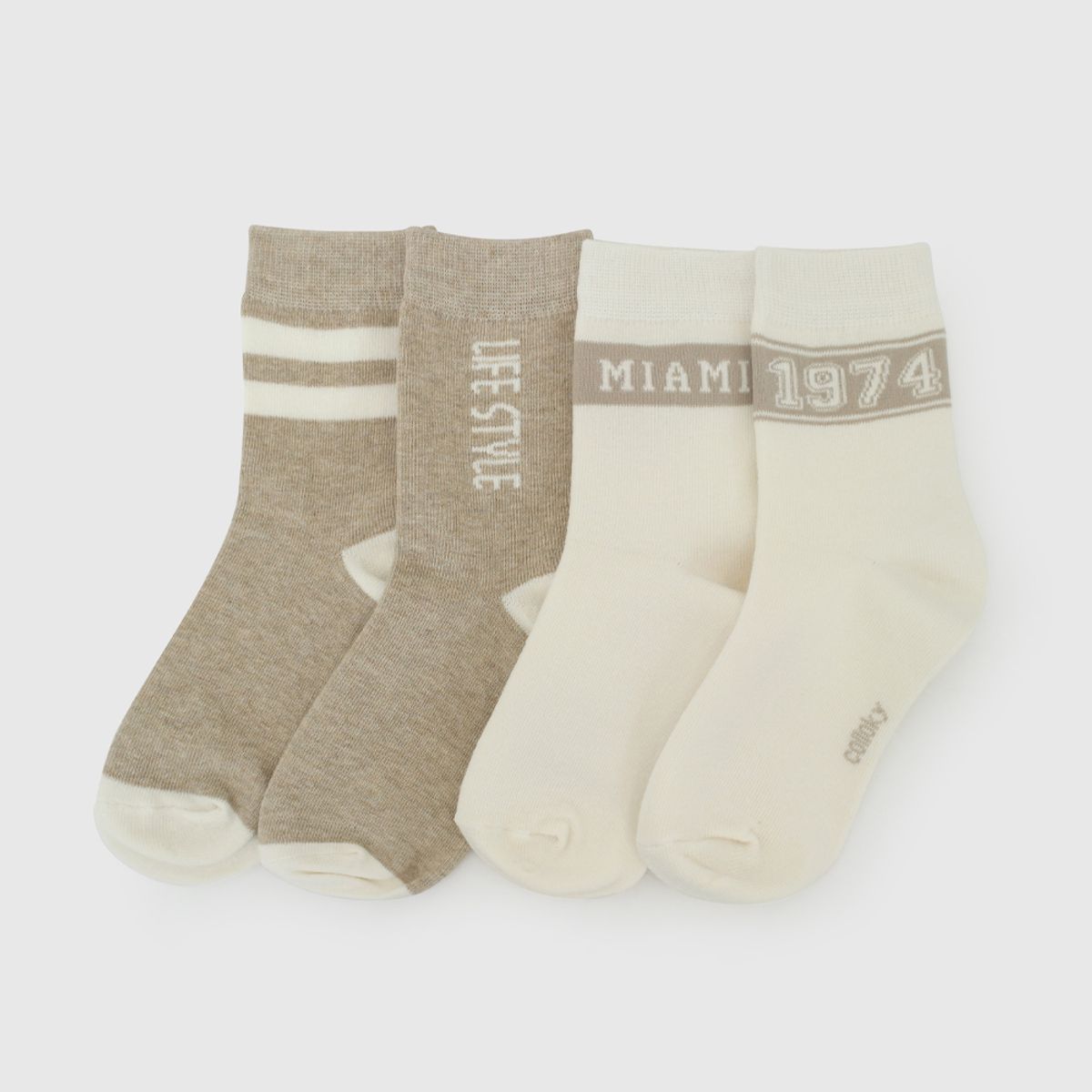 COLLOKY - Calcetin 3/4 Beige Niño 7561