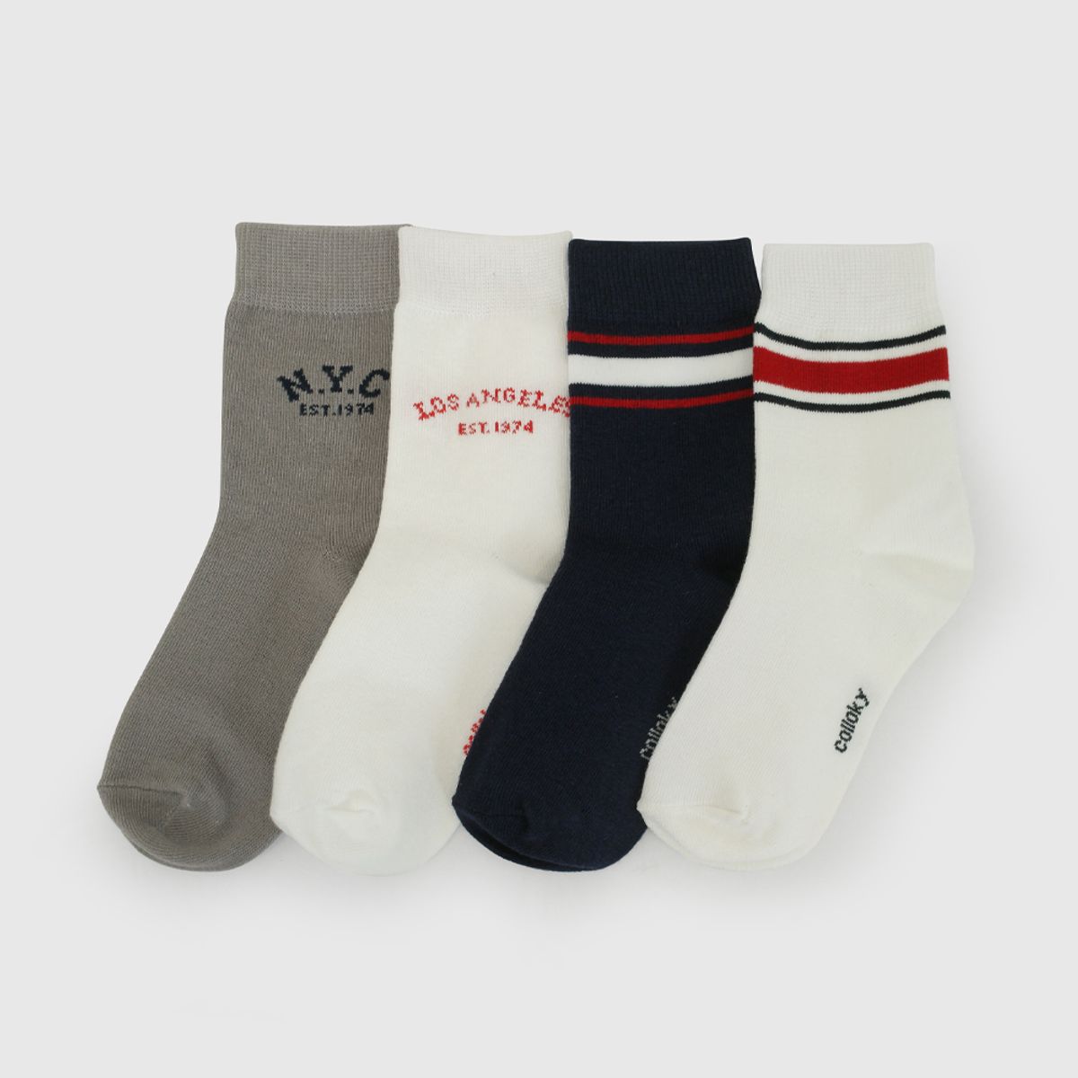 COLLOKY - Calcetin 3/4 Blanco Niño 7425