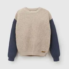 COLLOKY - Sweater Niño Algodón Tejido Beige