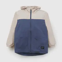 COLLOKY - Cortaviento con gorro niño azul 3/4A a 12/13A