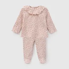 COLLOKY - Conjunto print niña rojo Rib RN a 6/9M