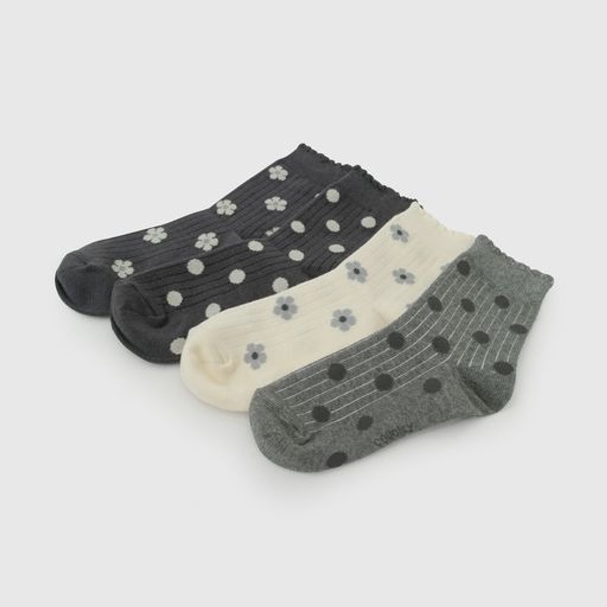 COLLOKY - Calcetin 3/4 Gris Niña 7339