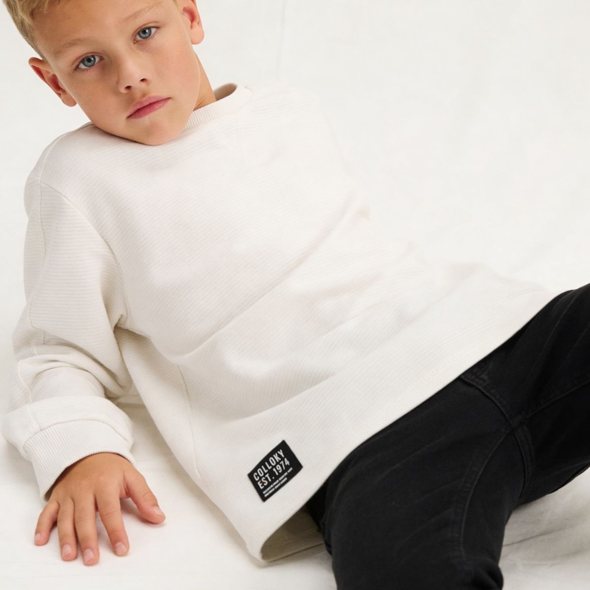 COLLOKY - Jeans Gris Niño cintura ajustable