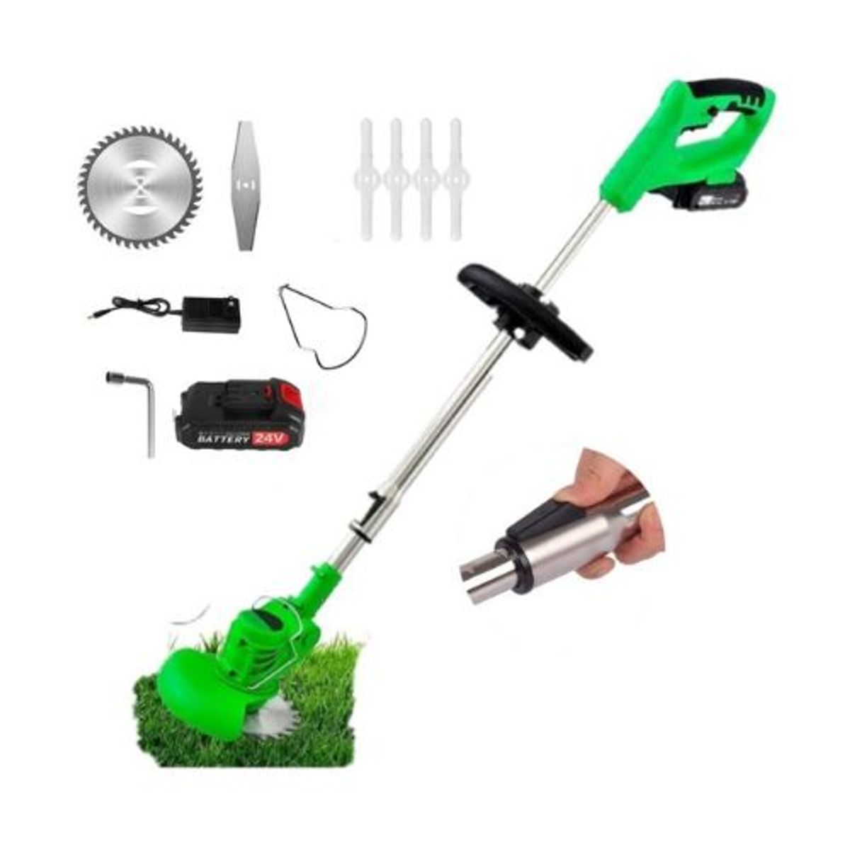 GENERICO - Cortadora Inalámbrica De Pasto Césped Maleza De 800w