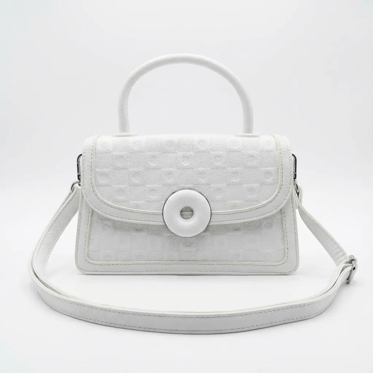 BOVINITA - Cartera Mujer Bandolera Mano Blanco Elegante Handbag Cute