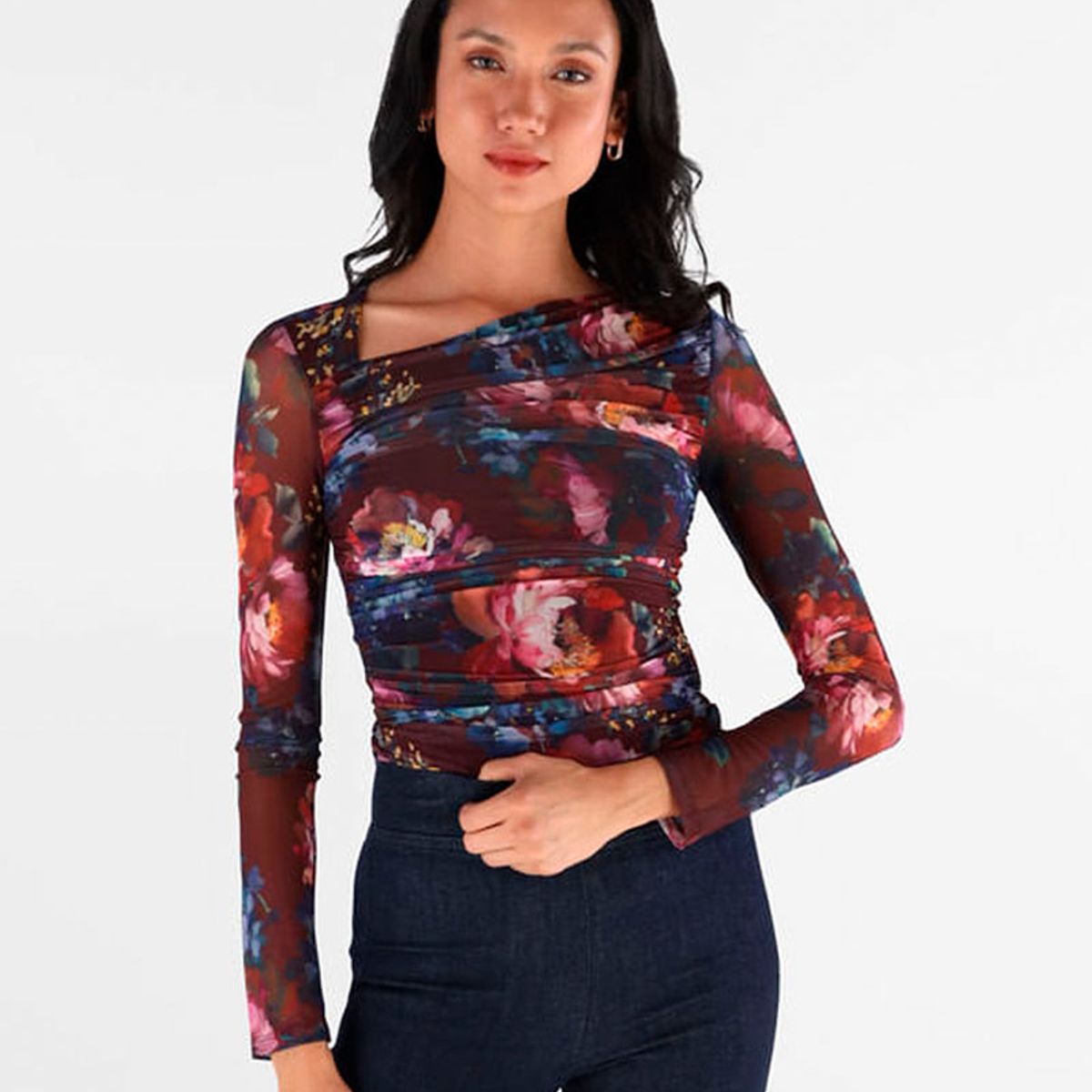 GUESS - Polera Mujer Ls Bernardette Multicolor Guess