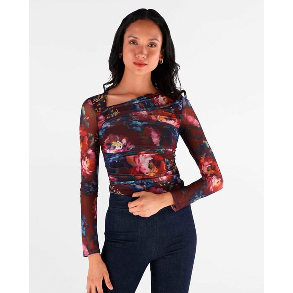 GUESS - Polera Mujer Ls Bernardette Multicolor Guess