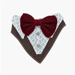 GENERICO - Bandana Para Mascotas Hueso Moka Talla M