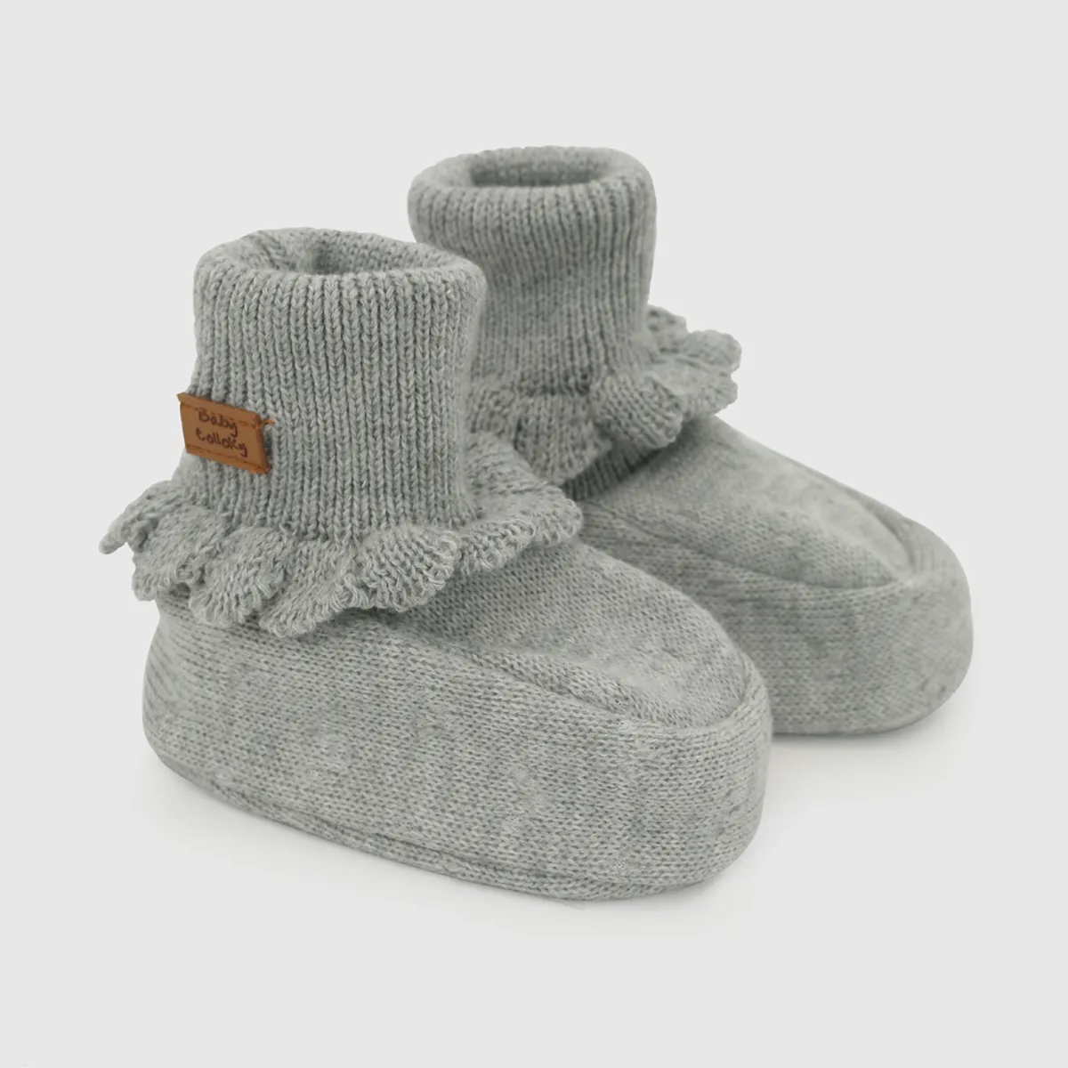 COLLOKY - Zapato Tejido Gris Unisex bebé 7368