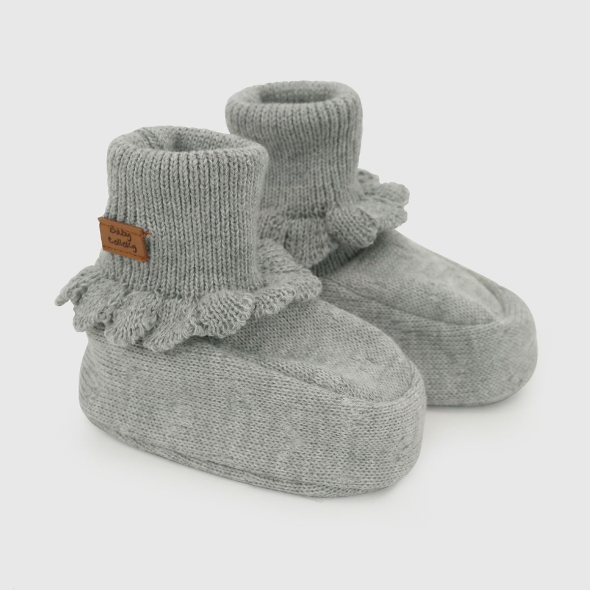 COLLOKY - Zapato Tejido Gris Unisex bebé 7368
