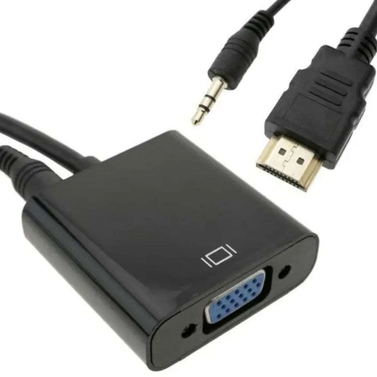 GENERICO - Adaptador De Puerto HDMI A VGA Con Audio