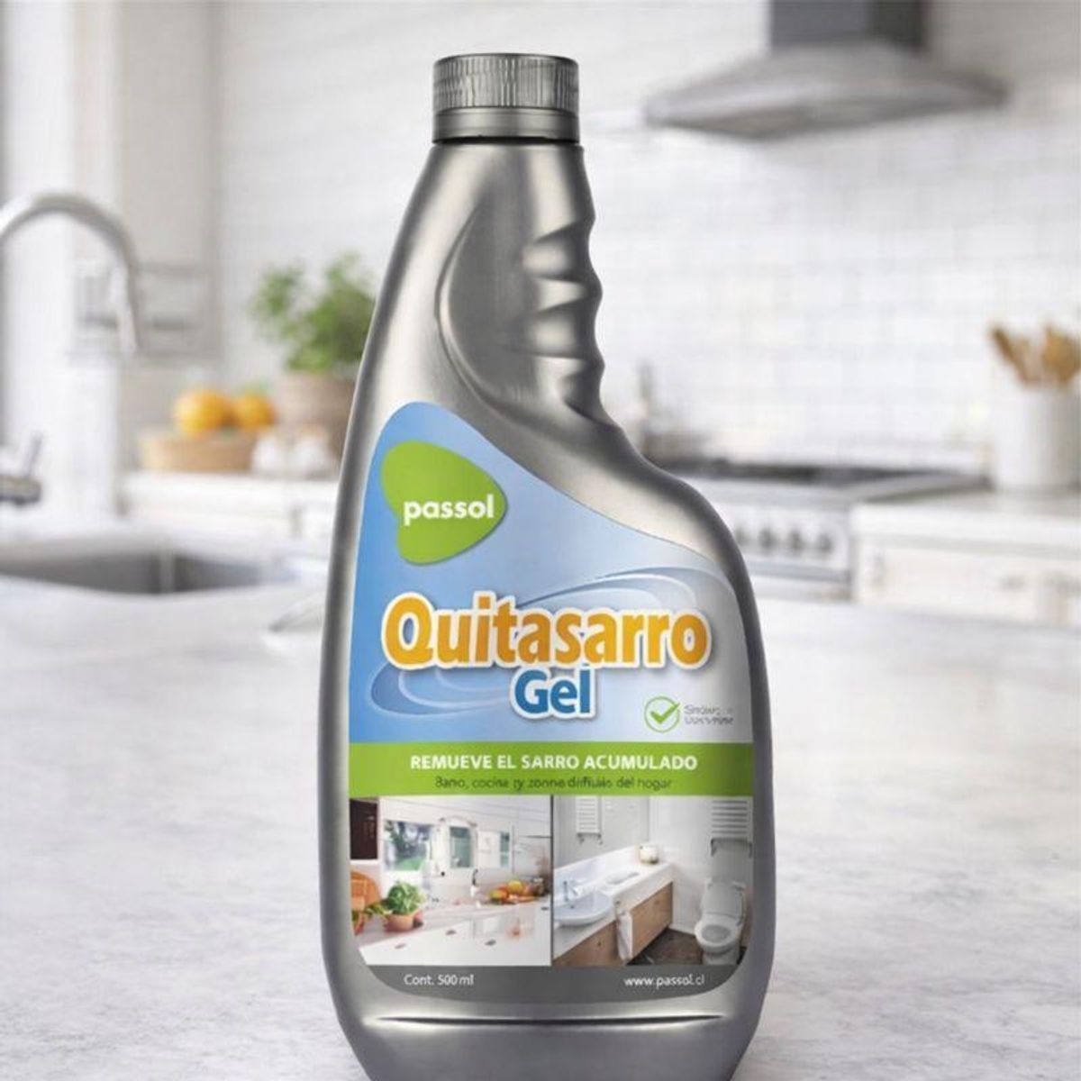 PASSOL - Quitasarro Gel Passol Baño Cocina Lavaderos Grifería  Wc 500ml