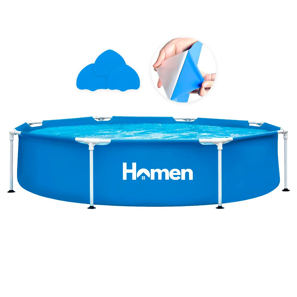 Piscina Estructural Redonda 3,66m Homen + Parches 8.000 Litros + Parches, marca HOMEN - Foto Principal