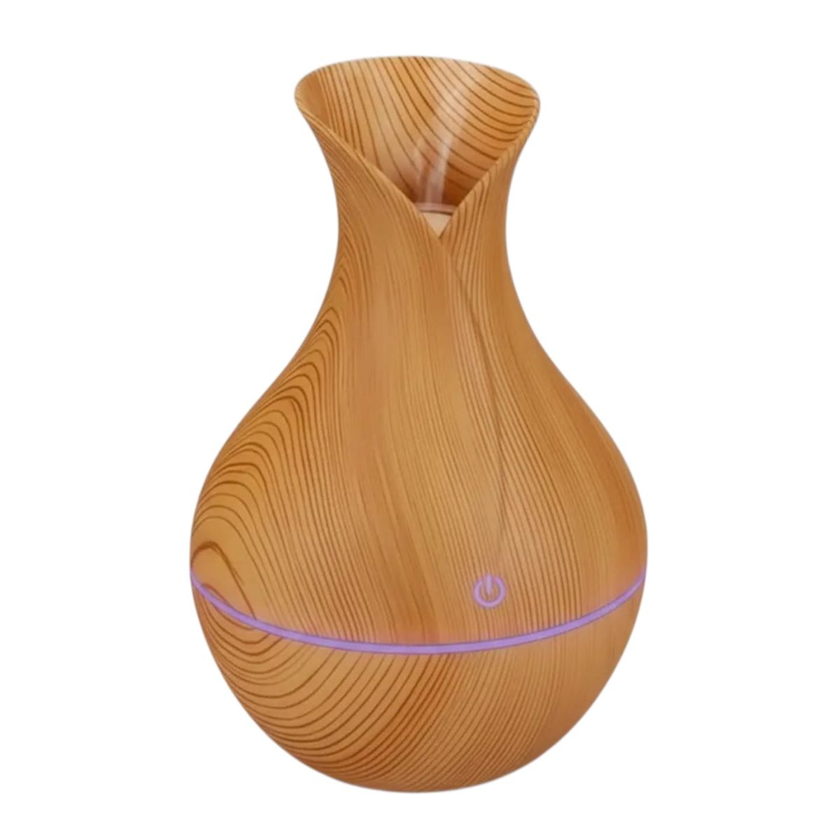 GENERICO - Humidificador Difusor de Aromas Ultrasónico LED Tipo Madera - 130ml