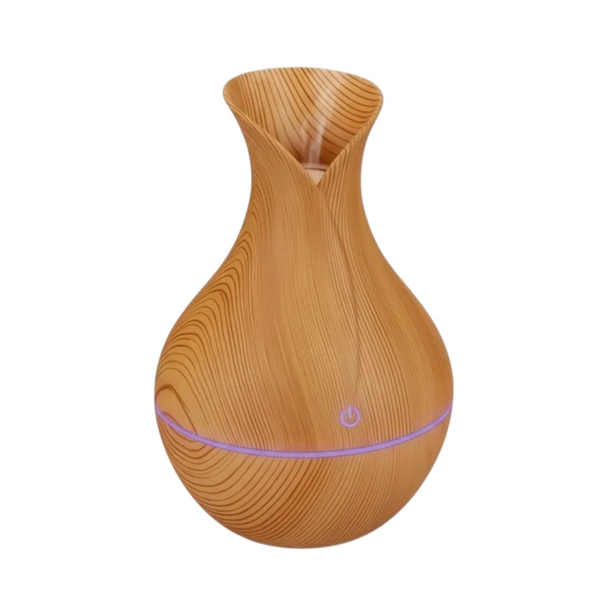 GENERICO - Humidificador Difusor de Aromas Ultrasónico LED Tipo Madera - 130ml