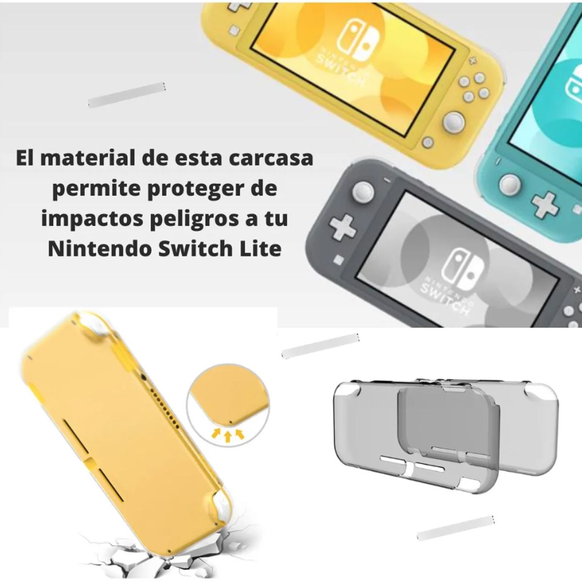 IRM - Carcasa Acrílico Para Nintendo Switch Lite Variado