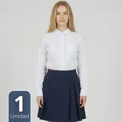 UTILISIMO - Blusa Escolar Camisa Blanca Manga Larga Colegio Para Niñas y Juvenil