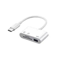 GENERICO - Adaptador Lector Sd Multifunción Tipo C Usb Transfer 3 En 1