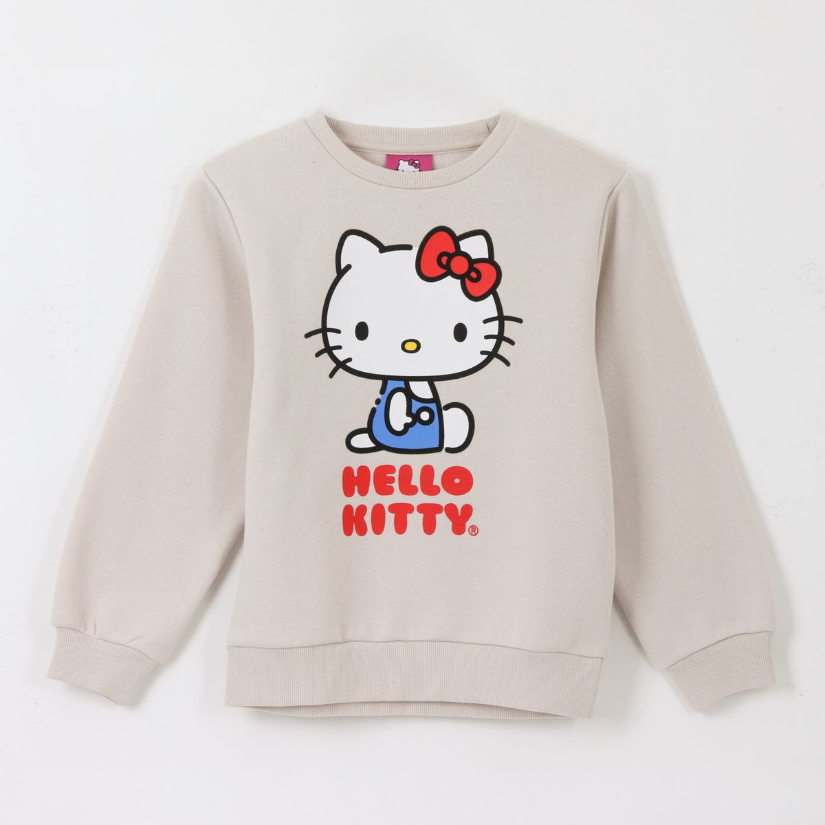 HELLO KITTY - Polerón Cerrado Niña Personaje Gris Blanco Hello Kitty