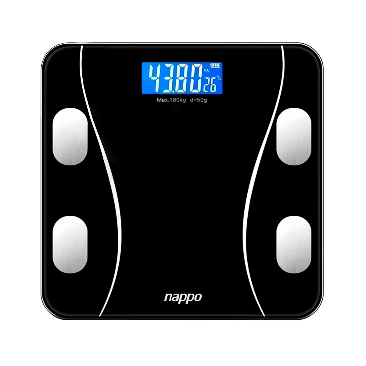 NAPPO - Balanza Nappo Body Fat Smart Bluetooth Display LCD 180Kg
