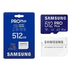 SAMSUNG - Tarjeta de memoria 512GB Pro Plus cLASE 10 U3 4k