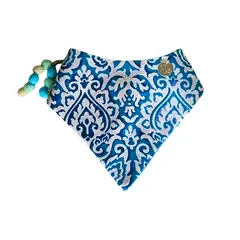 GENERICO - Bandana Para Mascotas Turquesa Traviesa Talla S