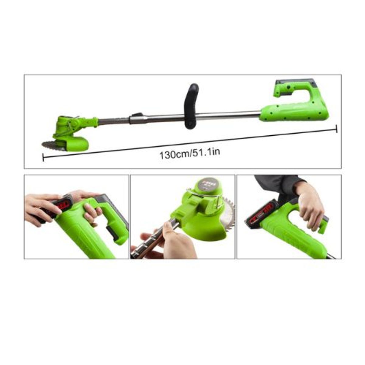 GENERICO - Cortadora Inalámbrica De Pasto Césped Maleza De 800w