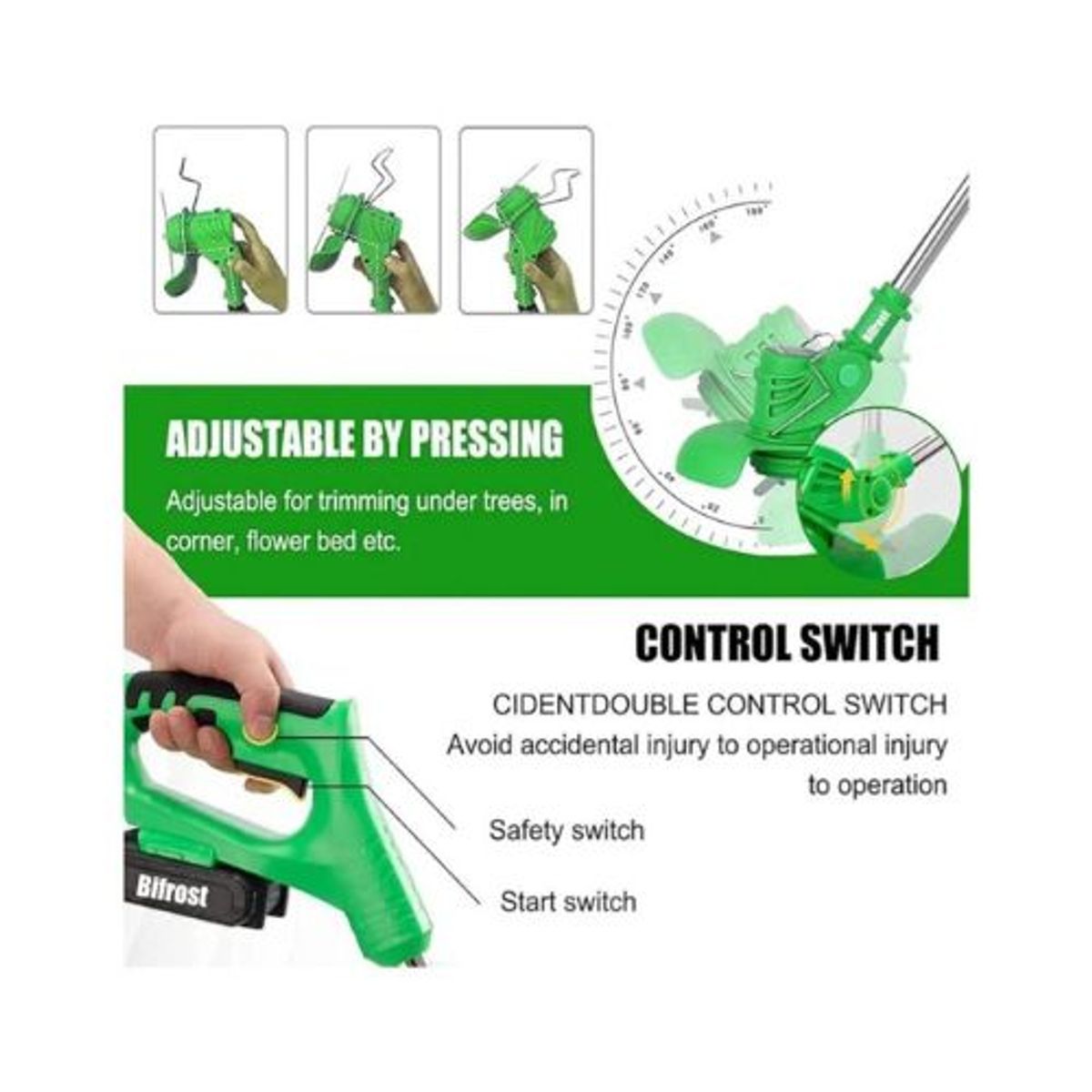 GENERICO - Cortadora Inalámbrica De Pasto Césped Maleza De 800w