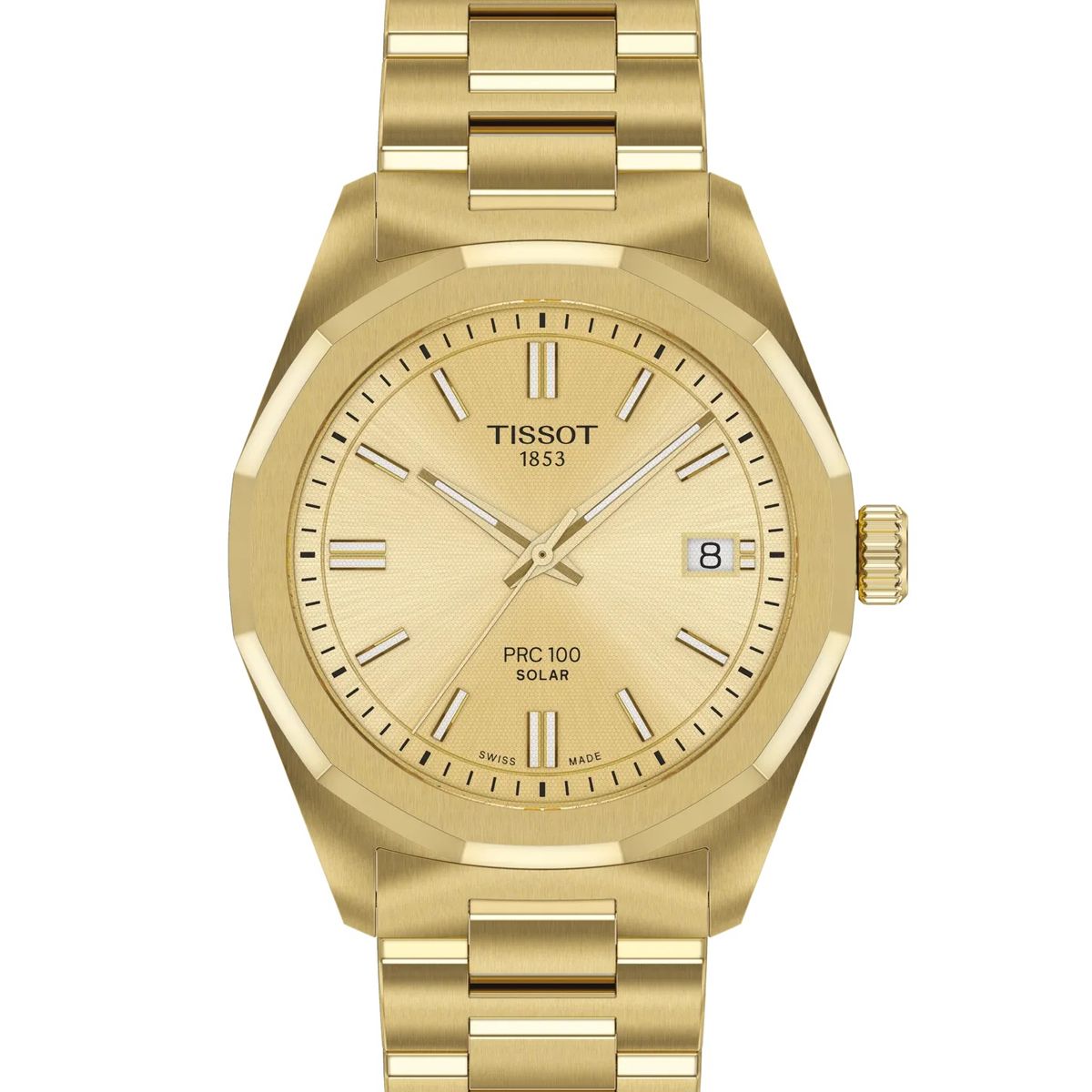 TISSOT - Reloj Tissot PRC 100 Solar Dorado 34MM