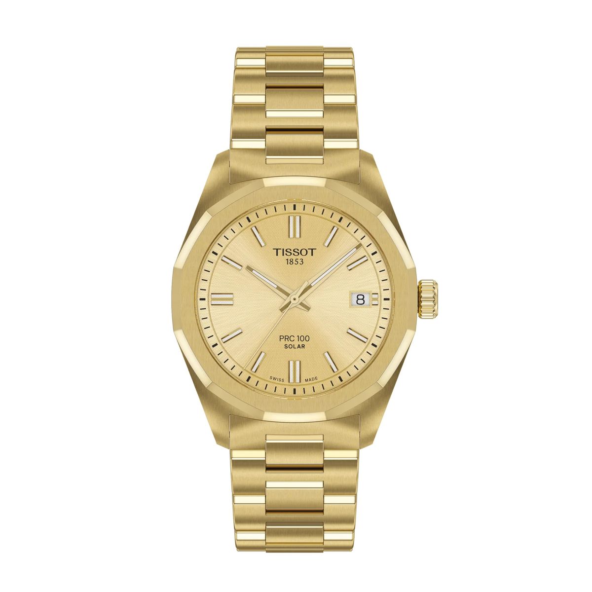 TISSOT - Reloj Tissot PRC 100 Solar Dorado 34MM